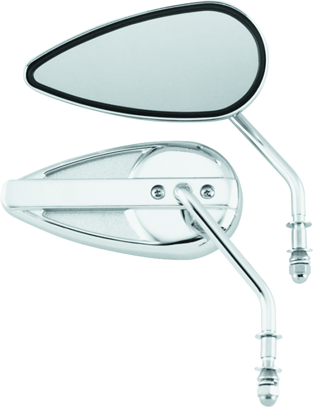 Bikers Choice 65-Up Chrome Teardrop Mirror Universal Custom Pr - Racecraft Industries