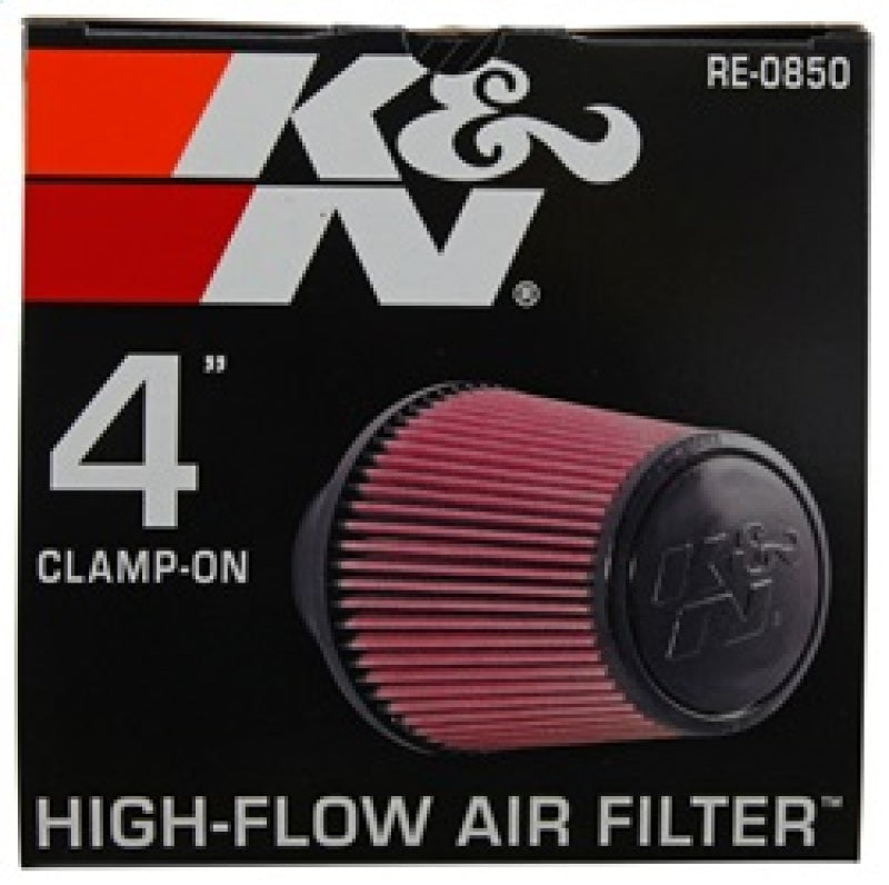K&N Universal Air Filter (4in. Flange / 6in. Base OD / 4-5/8in. Top OD / 6in. Height) - Racecraft Industries