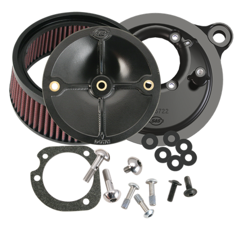 S&S Cycle 99-06 BT Model w/ Stock CV Carb/07-10 Softail CVO Models Stealth Air Cleaner Kit w/o Cover - Racecraft Industries