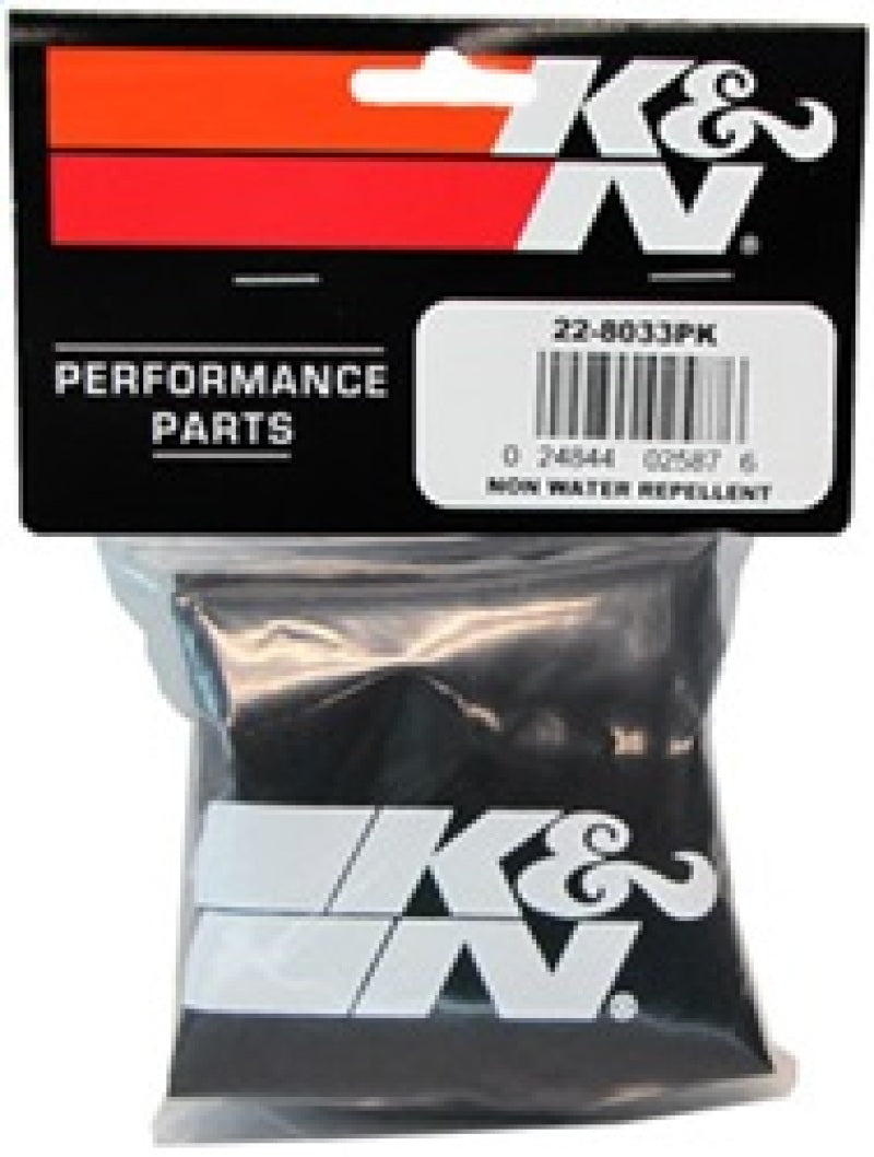 K&N Precharger Tapered Air Filter Wrap Black 6in Height / 6in Diameter - Racecraft Industries