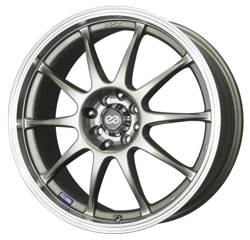 Enkei J10 15x6.5 4x100/114.3 38mm Offset 72.62mm Bore Dia Silver w/ Machined Lip Wheel - Racecraft Industries