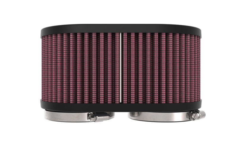 K&N 2-1/8in DUAL FLG 6-1/4 X 4inOD 3inH Universal Clamp-On Air Filter - Racecraft Industries