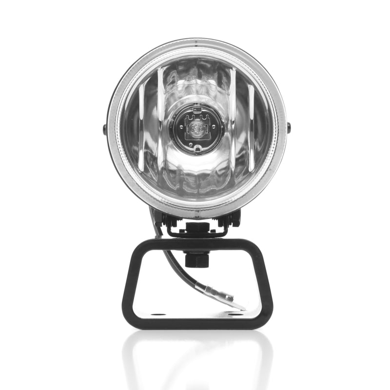 KC HiLiTES Rally 400 4in. Round Halogen Light 55w Spread Beam (Pair Pack System) - Black - Racecraft Industries