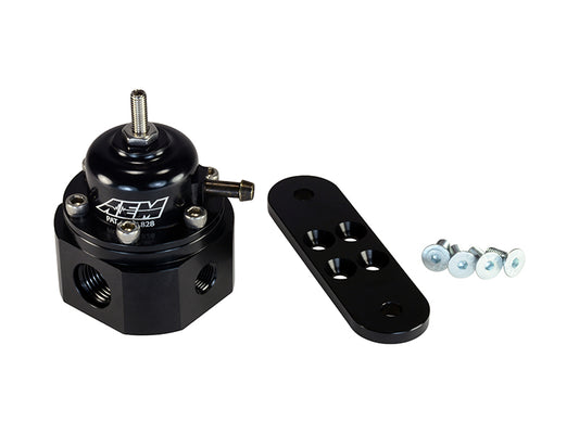 AEM Universal Black Adjustable Fuel Pressure Regulator - Racecraft Industries