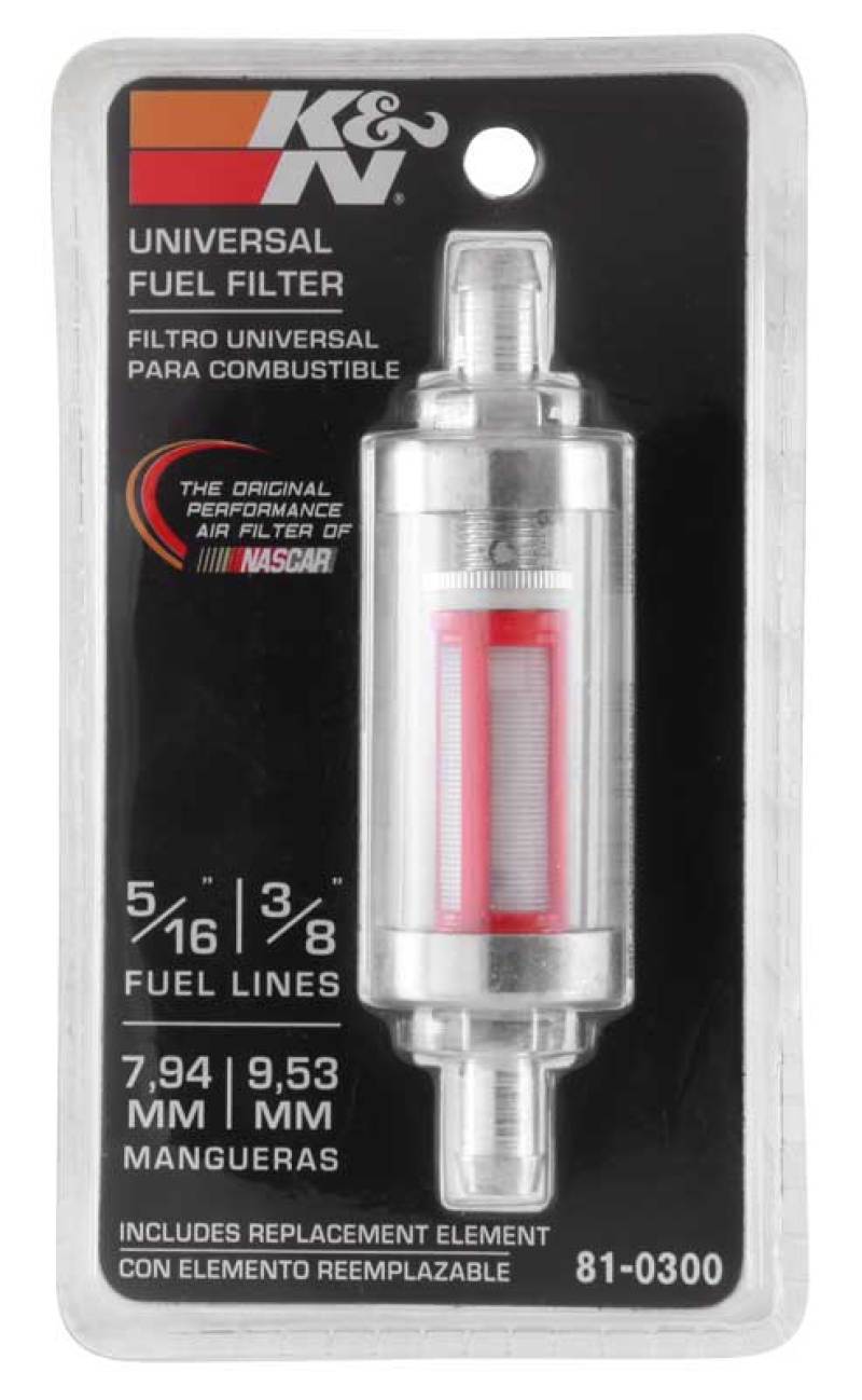 K&N 5/16in x 3/8in Universal Replacement In-Line Fuel Filter - Racecraft Industries