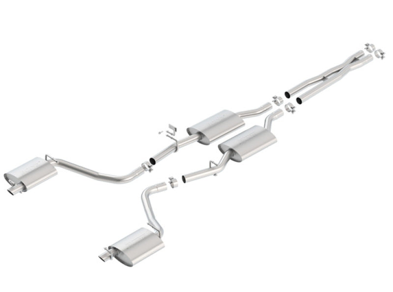 Borla 15-16 Dodge Charger 3.6L V6 S-Type Cat Back Exhaust (Uses Factory Valence) - Racecraft Industries
