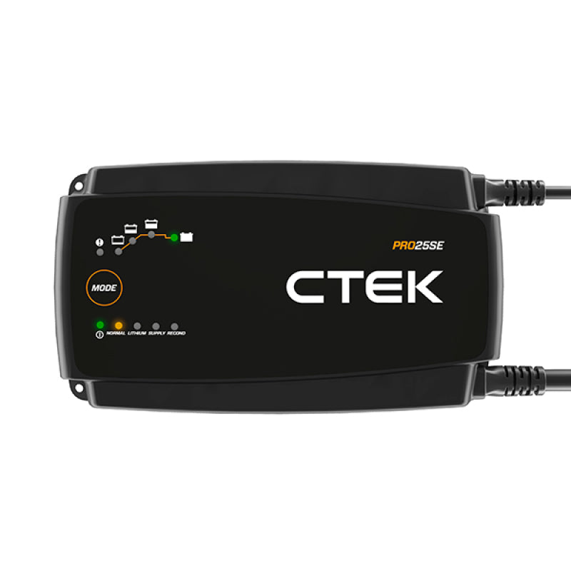 CTEK PRO25SE Battery Charger - 50-60 Hz - 12V - 19.6ft Extended Charging Cable - Racecraft Industries