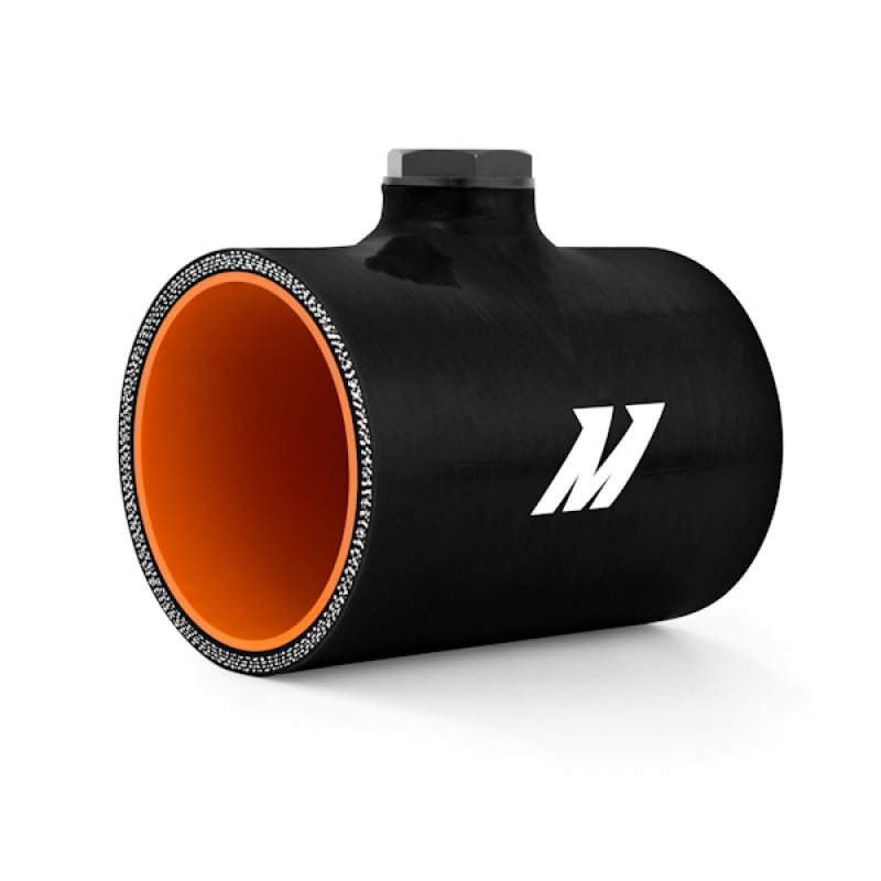 Mishimoto 3.0in Black Silicone Coupler w/ 1/8in NPT Bung - Racecraft Industries