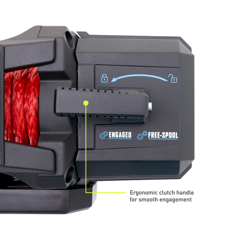 Borne Off-Road 10K Winch - Red Synthetic Rope - Racecraft Industries