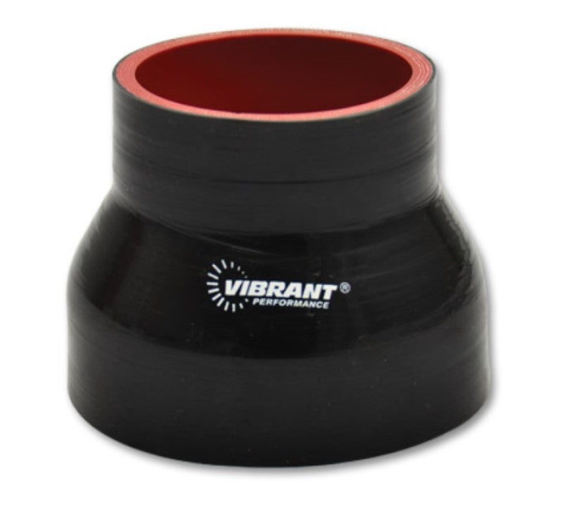 Vibrant 4 Ply Reducer Coupler 3in ID x 2.5in ID x 4.5n Long - Black - Racecraft Industries