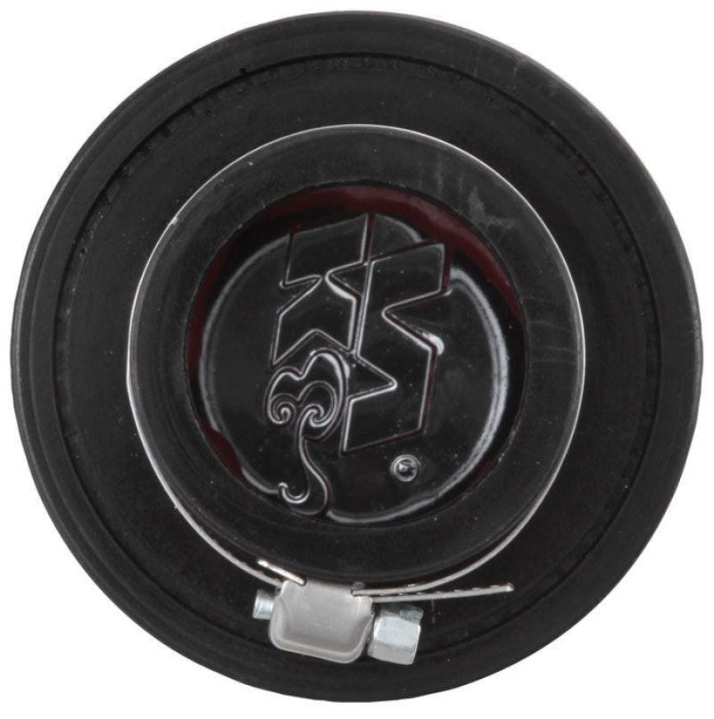 K&N 1.5in Flange ID x 3in OD x 2.5in H Chrome Finish Rubber Base Crankcase Vent Filter - Racecraft Industries