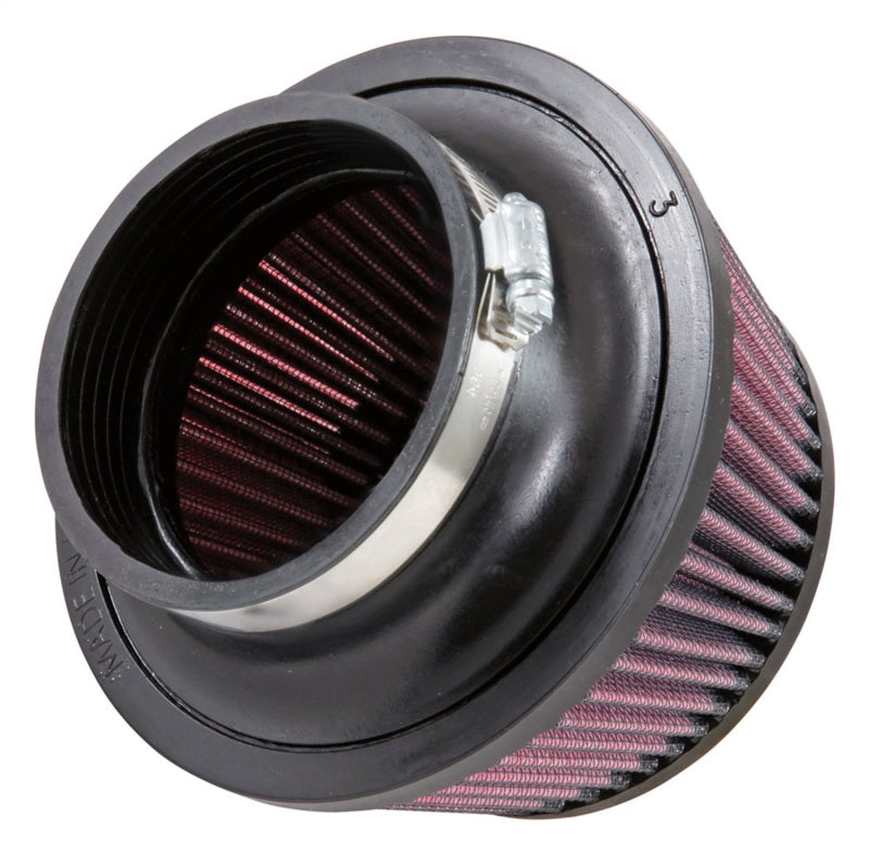 K&N Universal Round Clamp-On Air Filter 3in Flange ID x 6in Base OD x 4.625in Top OD x 3in Height - Racecraft Industries