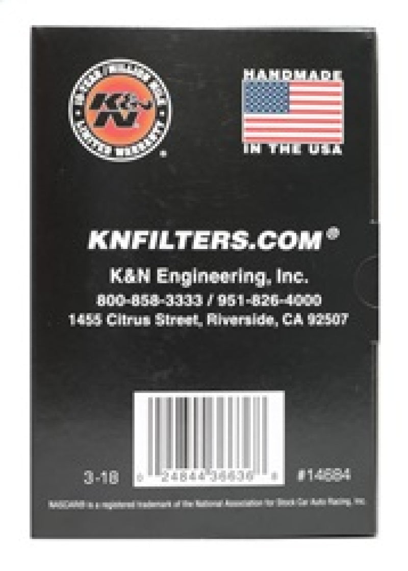 K&N Universal Round Clamp-On Air Filter 3in Flange ID x 6in Base OD x 4.625in Top OD x 3in Height - Racecraft Industries