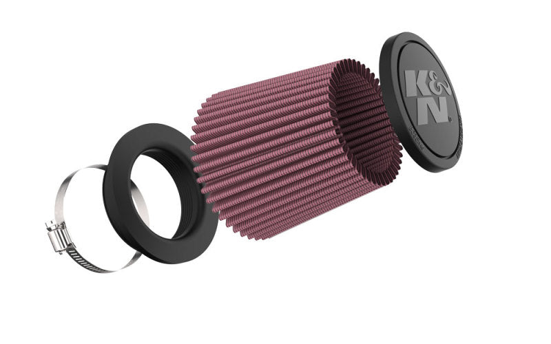 K&N Universal Clamp-On Air Filter 3in FLG /4 1/2in B / 3 1/2in T / 4 3/8in H - Racecraft Industries