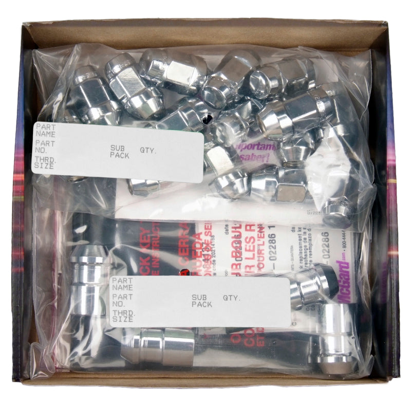 McGard 5 Lug Hex Install Kit w/Locks (Cone Seat Nut / Bulge) M12X1.5 / 3/4 Hex / 1.45in L - Chrome - Racecraft Industries