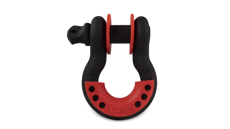 Body Armor 4x4 3/4in Black D-Ring with Red Isolators Single - Racecraft Industries