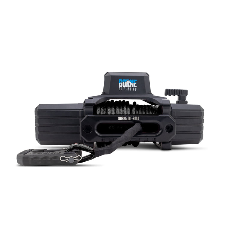 Borne Off-Road 12K Winch - Black Synthetic Rope - Racecraft Industries