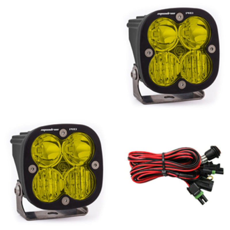 Baja Designs Squadron Pro Series Driving Combo Pattern Pair LED Light Pods - Amber - Racecraft Industries