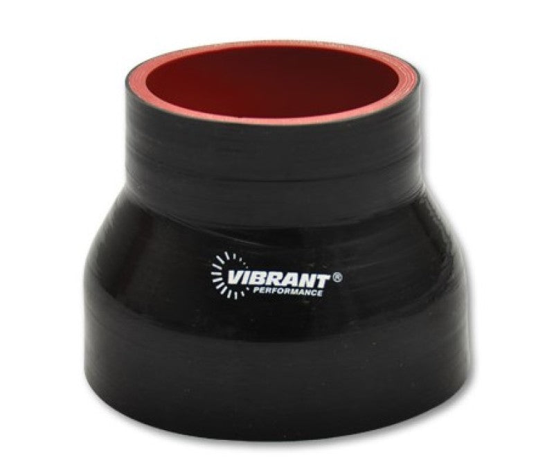 Vibrant 4 Ply Reducer Couper 4.0in ID x 3.50in ID x 4.50in Long - Black - Racecraft Industries