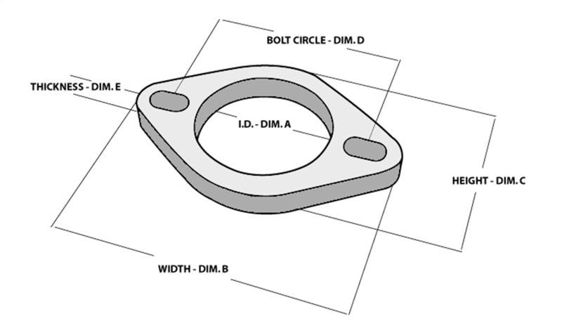 Vibrant 2-Bolt T304 SS Exhaust Flange (3in I.D.) - Racecraft Industries