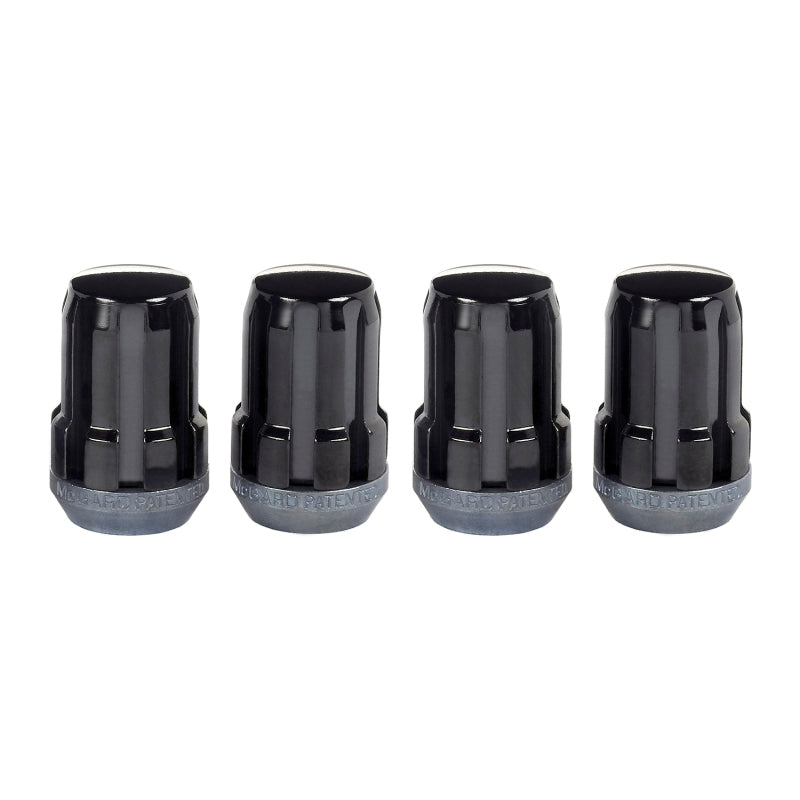 McGard SplineDrive Lug Nut (Cone Seat) M12X1.5 / 1.24in. Length (4-Pack) - Black (Req. Tool) - Racecraft Industries