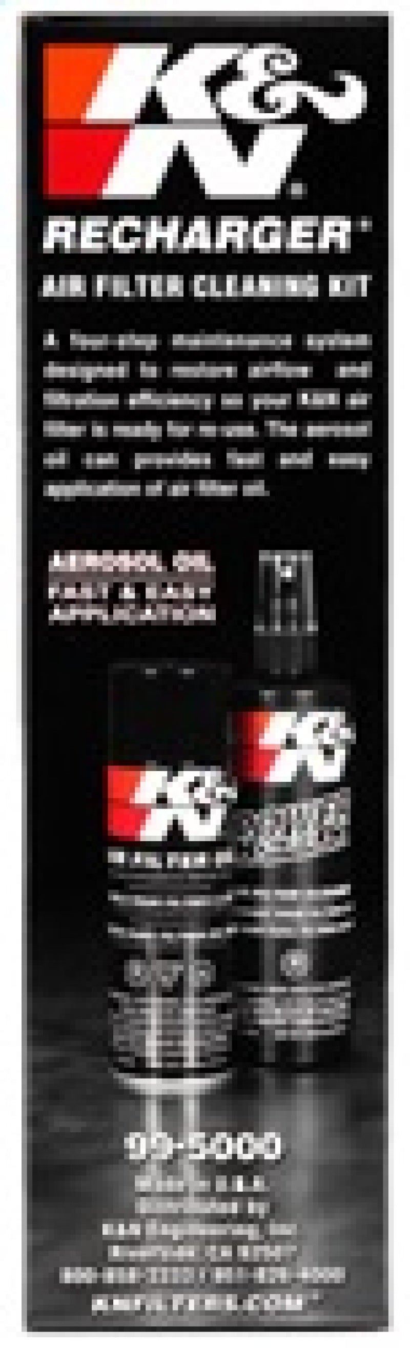 K&N Aerosol Oil Recharger Service Kit - Racecraft Industries
