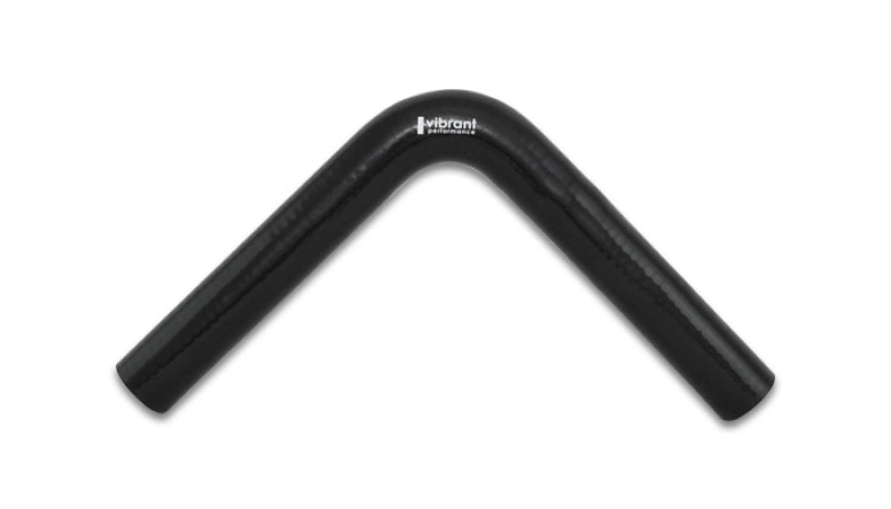 Vibrant 4 Ply Reinforced Silicone Elbow Connector - 1.25in ID x 8in Leg 90 Deg Elbow (BLACK) - Racecraft Industries