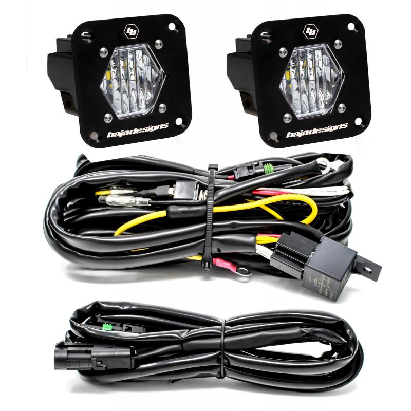 Baja Designs S1 Wide Cornering LED Light Backup Kit w/ Mounting Bracket Pair - Racecraft Industries