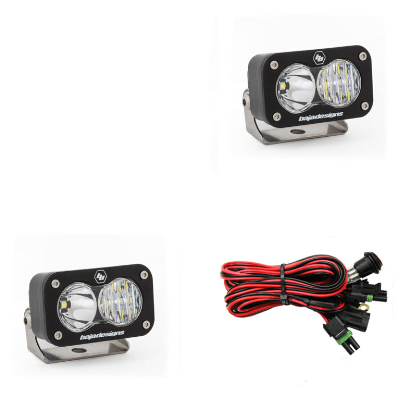 Baja Designs S2 Sport Driving Combo Pattern Pair LED Work Light - Clear - Racecraft Industries