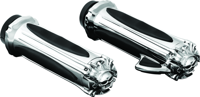Kuryakyn Premium Zombie Grips With Throttle Boss Throttle-By-Wire Chrome - Racecraft Industries