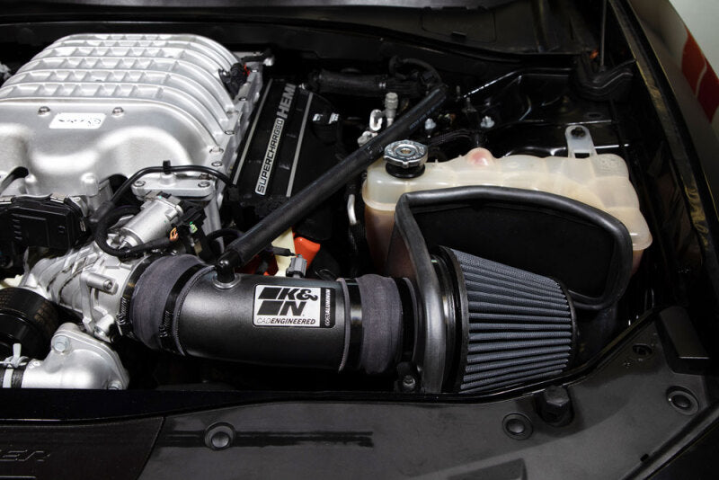K&N 17-23 Dodge Charger/Challenger Hellcat SC 6.2L V8 DRYFLOW Performance Air Intake System - Racecraft Industries