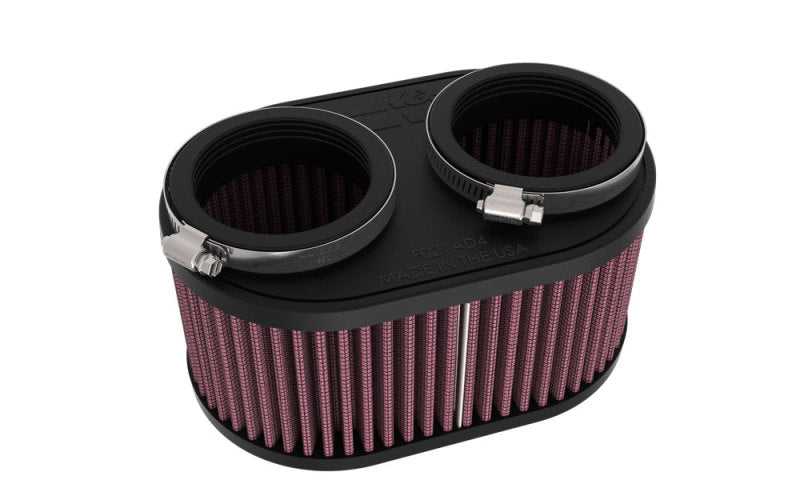 K&N 2-1/8in DUAL FLG 6-1/4 X 4inOD 3inH Universal Clamp-On Air Filter - Racecraft Industries
