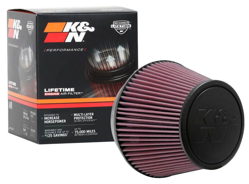 K&N Universal Tapered Filter 6in Flange ID x 7.5in Base OD x 5in Top OD x 5in Height - Racecraft Industries