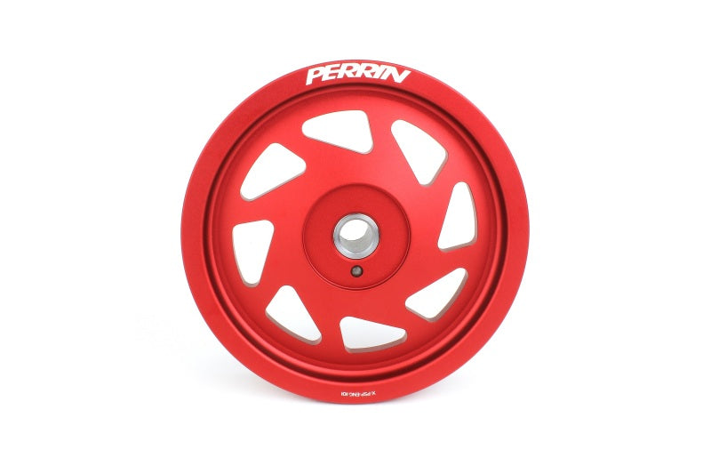 Perrin 19-21 Subaru WRX / 16-18 Forester Lightweight Crank Pulley (FA/FB Engines w/Large Hub) - Red - Racecraft Industries