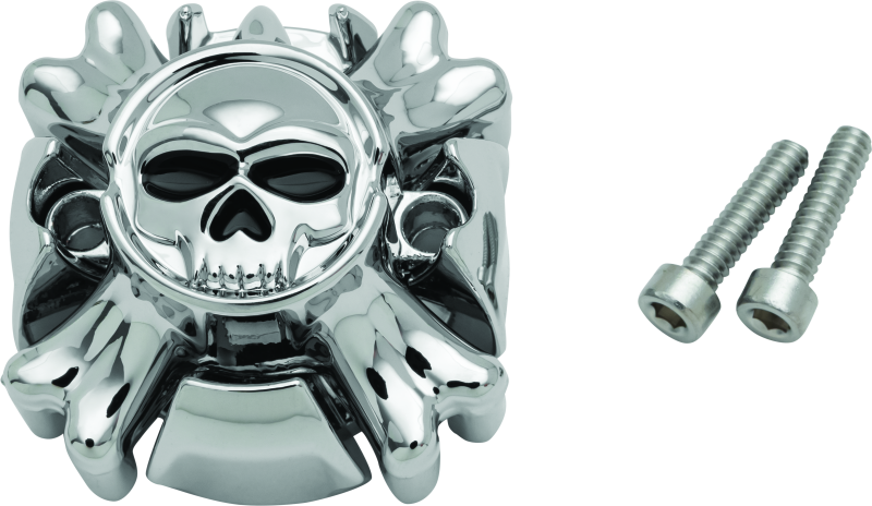 Kuryakyn Replacement Zombie Grip Emblems Without Throttle Boss Chrome - Racecraft Industries