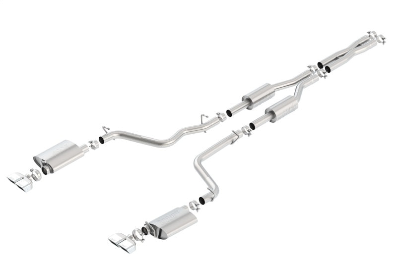 Borla 09-14 Dodge Challenger R/T 5.7L RWD 2Dr. Dual Rctgl. Angle S-Type CB Exhaust - Rear Split Exit - Racecraft Industries