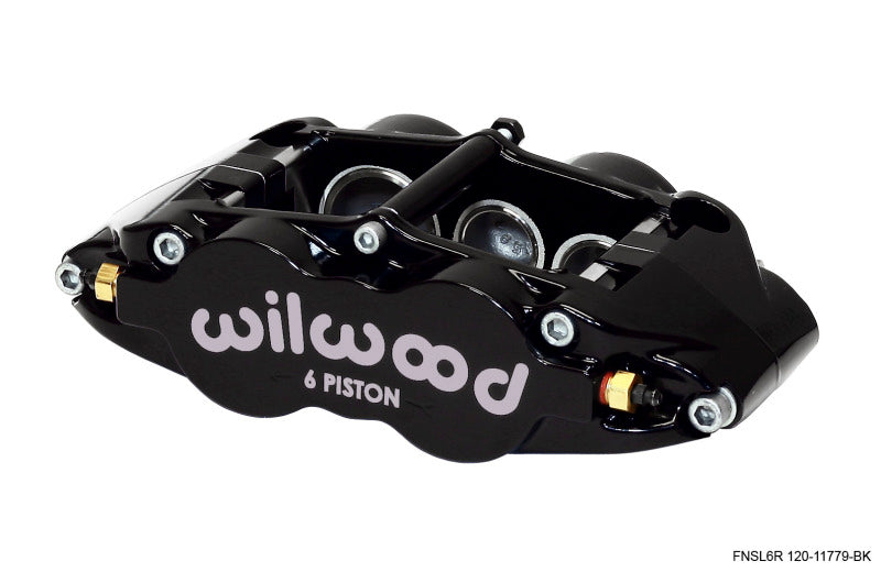 Wilwood Caliper-Narrow Superlite 6R-LH - Black 1.62/1.12/1.12in Pistons 1.25in Disc - Racecraft Industries