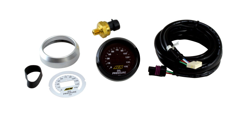 AEM 52mm Oil Pressure 150psi Digital Gauge - Racecraft Industries