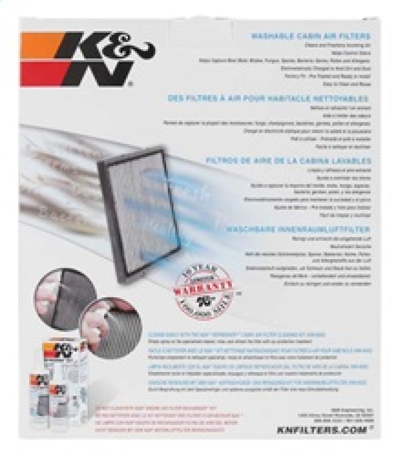 K&N 2010-2015 Chevrolet Camaro 3.6L V6 / 2010-2015 Chevrolet Camaro SS 6.2L V8 Cabin Air Filter - Racecraft Industries