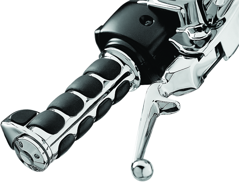 Kuryakyn Premium ISO Grips With Throttle Boss Throttle-By-Wire Chrome - Racecraft Industries