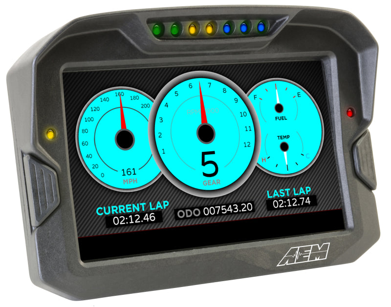 AEM CD-7 Logging GPS Enabled Race Dash Carbon Fiber Digital Display w/o VDM (CAN Input Only) - Racecraft Industries