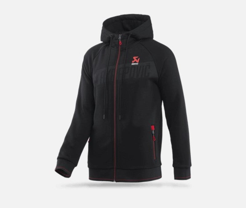 Akrapovic Mens Corpo Zip Hoodie Black - Large - Racecraft Industries