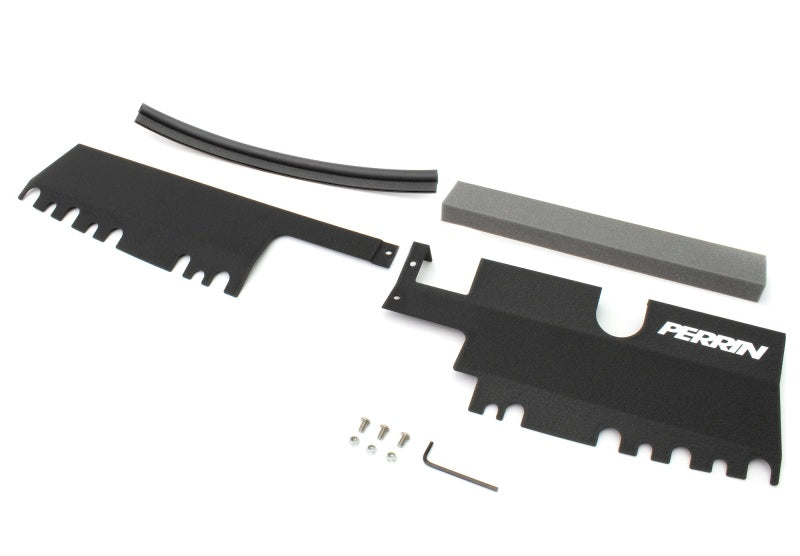 Perrin 15-21 WRX/STI Radiator Shroud (With OEM Intake Scoop) - Black - Racecraft Industries
