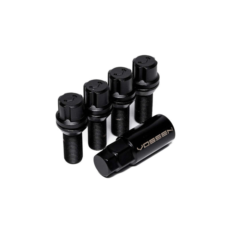 Vossen 30mm Lock Bolt - 14x1.5 - 17mm Hex - Cone Seat - Black (Set of 4) - Racecraft Industries