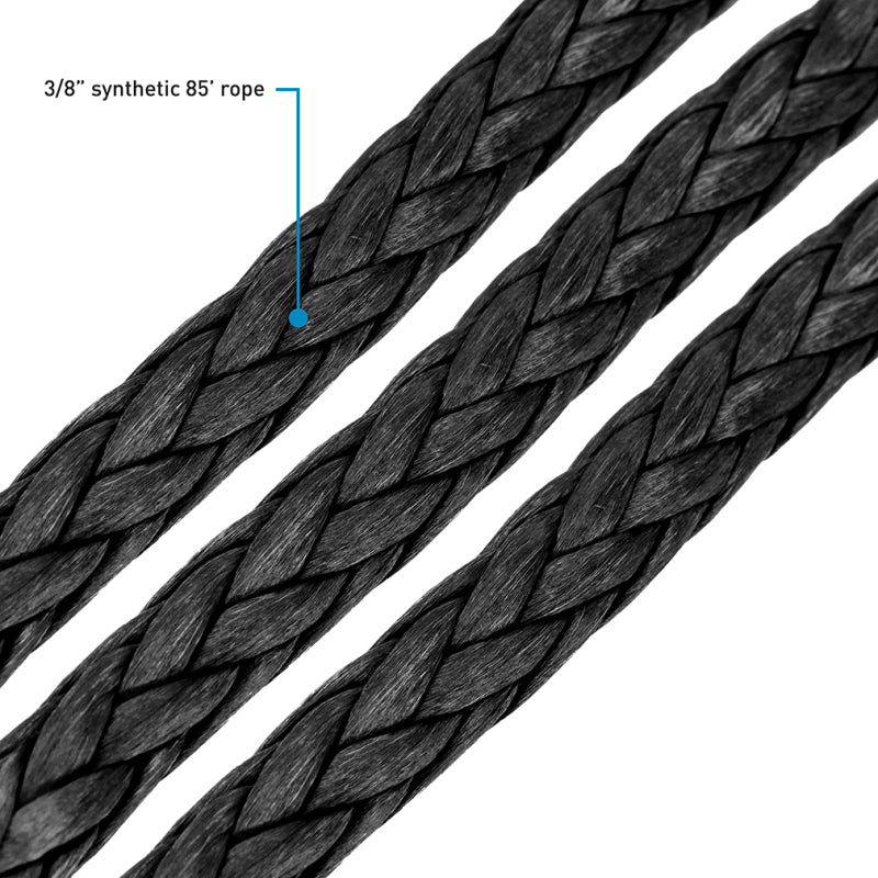 Borne Off-Road 10K Winch - Black Synthetic Rope - Racecraft Industries