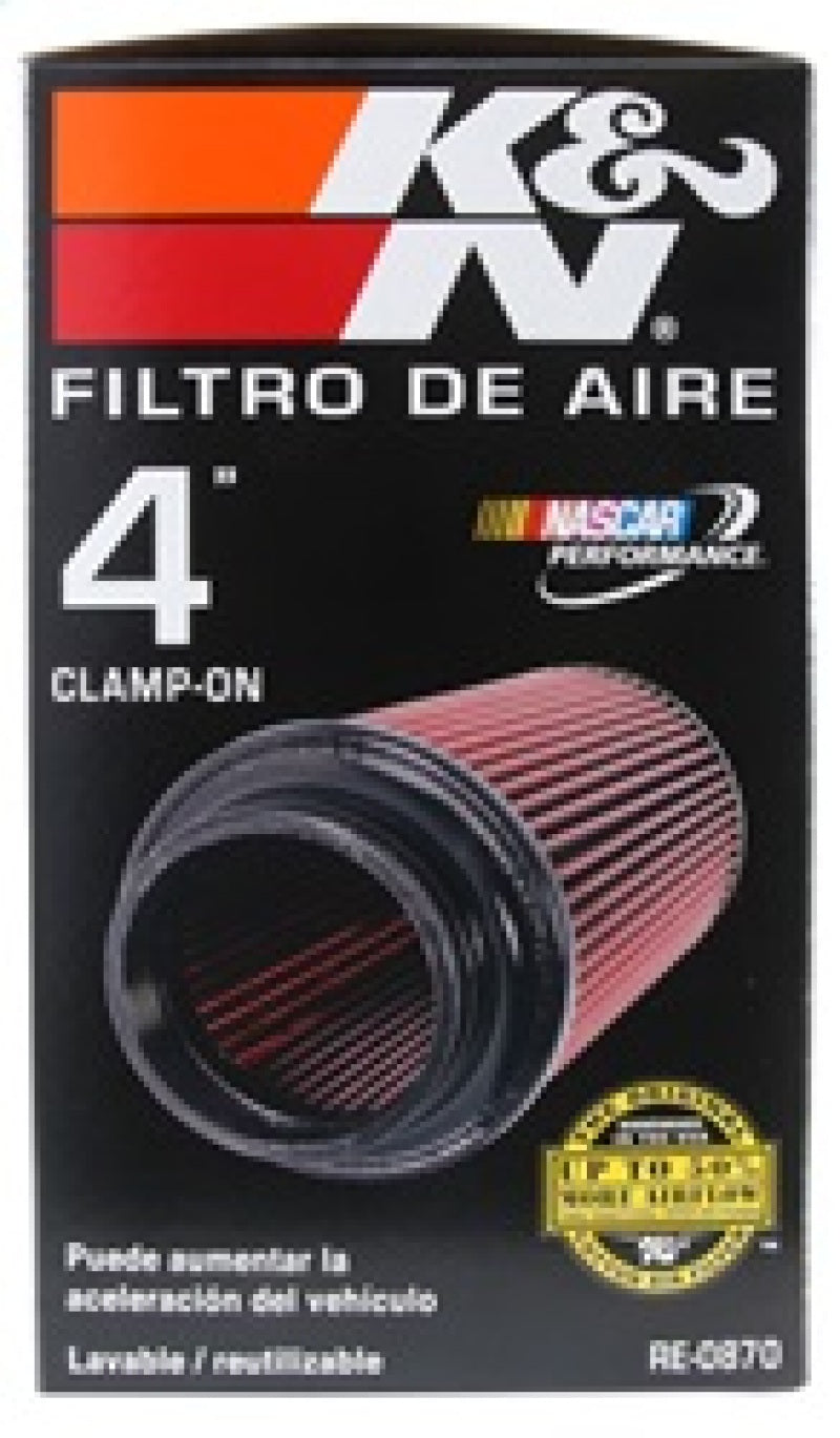 K&N Universal Rubber Filter 4inch FLG / 6inch OD-B / 4-5/8inch OD-T / 9inch H - Racecraft Industries