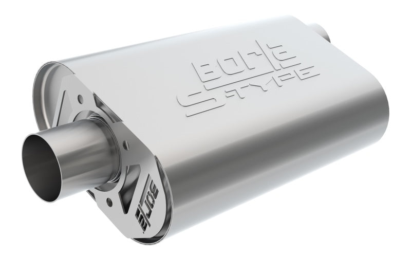 Borla CrateMuffler SBC Hot 350/383 3.0 inch Offset/Center 14in x 4.35in x 9in Oval S-Type Muffler - Racecraft Industries