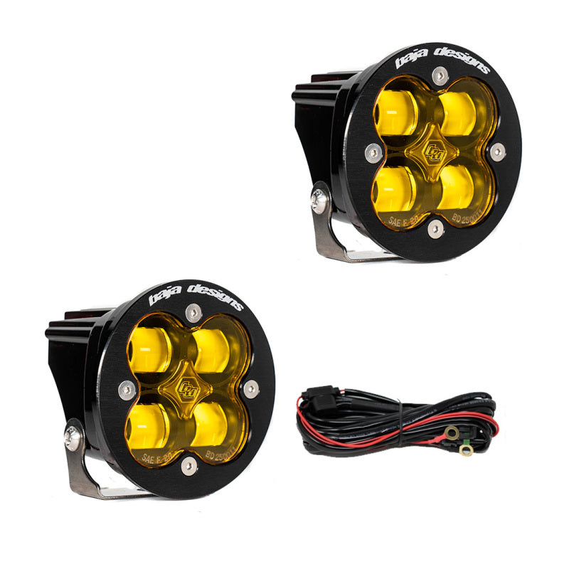 Baja Designs Squadron R SAE LED Spot Light - Amber - Pair - Racecraft Industries