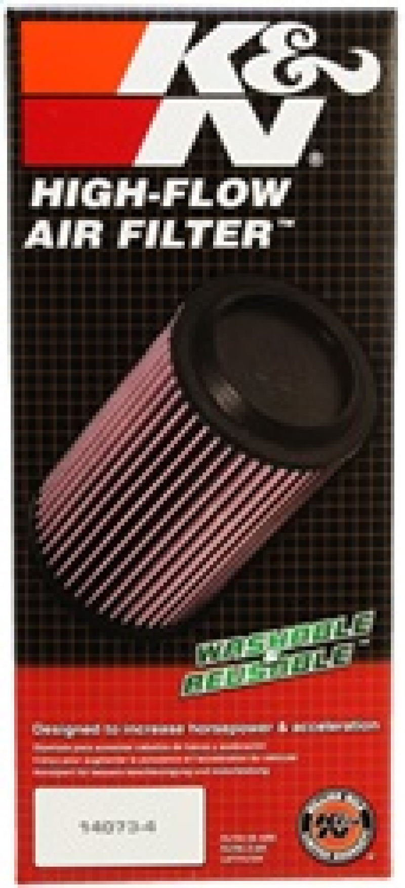 K&N Universal Rubber Filter 4inch FLG / 6inch OD-B / 4-5/8inch OD-T / 12inch H - Racecraft Industries