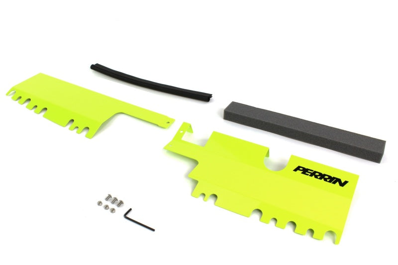 Perrin 15-21 WRX/STI Radiator Shroud (With OEM Intake Scoop) - Neon Yellow - Racecraft Industries
